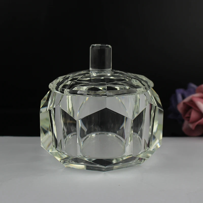 High-grade Clear Crystal Candy Jar Glass Jewelry Box Wholesale