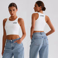 Private Label Multi-color Yoga Crop Tops for Ladies Sleeveless Crop Top Gym  Sports Fitness  Ribbed Tank Top Running Short Vest