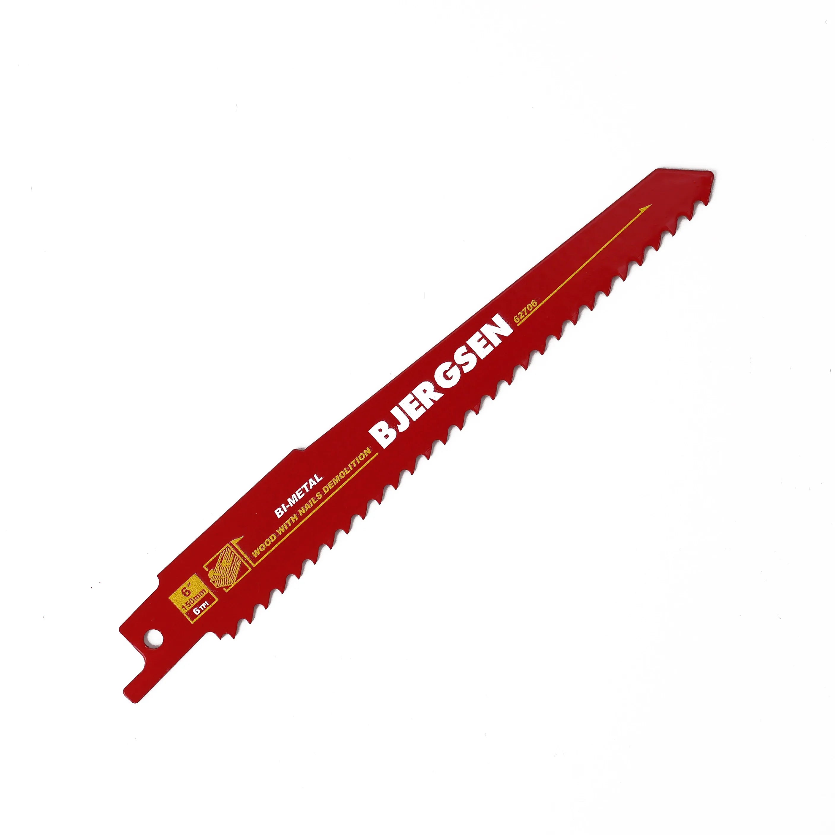Premium Quality Industrial OEM 6 Inch 6TPI Bi-metal Reciprocating Saw Blade for Wood and Nail Cutting