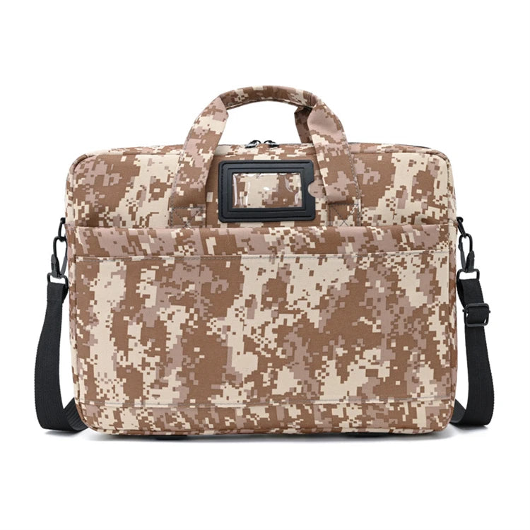 Men's Waterproof Waxed Canvas Business Tactical Messenger Laptop Bag Custom Anti-Theft with Shockproof Feature for Work