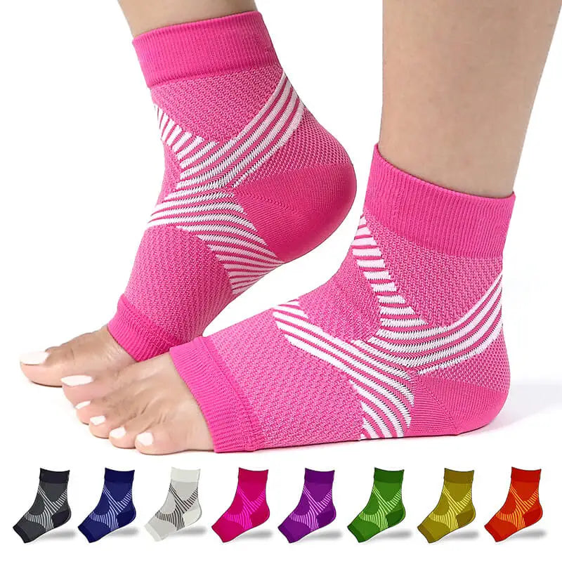 Best Foot Wrap Support Brace Ankle Support Volleyball Pain Relief Heel Half Socks Plantar Fasciitis Sock for Women