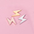 BASQUESUN New Mirror Stainless Steel DIY Personalized Lightning Shape Customizable Engraved Pendant Accessories