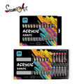 Acrylique 12ml Acrylic Color Paint Set 24 Colors Acryl Colour Tube Quick Drying Acrylic Paints for Canvas Fabric