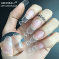 240Pcs Newest Full Matte ABS Triangle Artificial Finger Nails Clear Natural Color Tapered Square Short Almond  Nail Tips