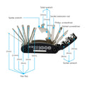 New Image 16 in 1 Multi Function Tire Nut Key Wrench Hex Screwdriver Allen Tools Sets Repair Spoke Bicycle Repair Kit Bike Tool