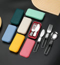 Portable Folding Handle Tableware Set Ultralight Stainless Steel Flatware Accessories Backpack Utensils for Hiking Camping
