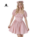 Custom Women's Mini Dress Professional Bodycon Summer Party Gown with Puff Sleeve Sweet Lolita Dress for Women