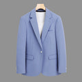 Business Leisure Suit Professional Coat Solid Color Single Row Plus Size Men's Slim Non Ironing Suit Jacket