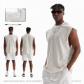 Wholesale Men's Sleeveless Cotton Running Singlet Custom Logo Athletic Workout Tank Top Breathable Knitted Fitness Wear for Gym