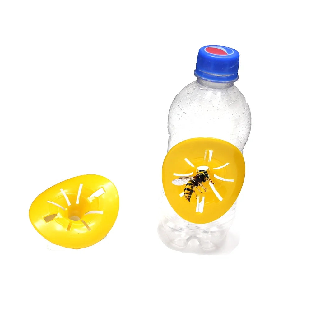 New 1PC Yellow Beekeeping Home Garden Trap for Bees Hornets & Wasps Plastic Bottle Catcher Farm Use