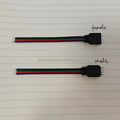 10mm 4Pin Led Connector with Wire RGB 4 Pin Male Female Connector Cable Wire 10cm 15cm for 5050 RGB Led Strip Lights