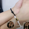 100 Languages I Love You Bracelet Custom Photo Titanium Steel Ball Projection Braided Rope Bracelet