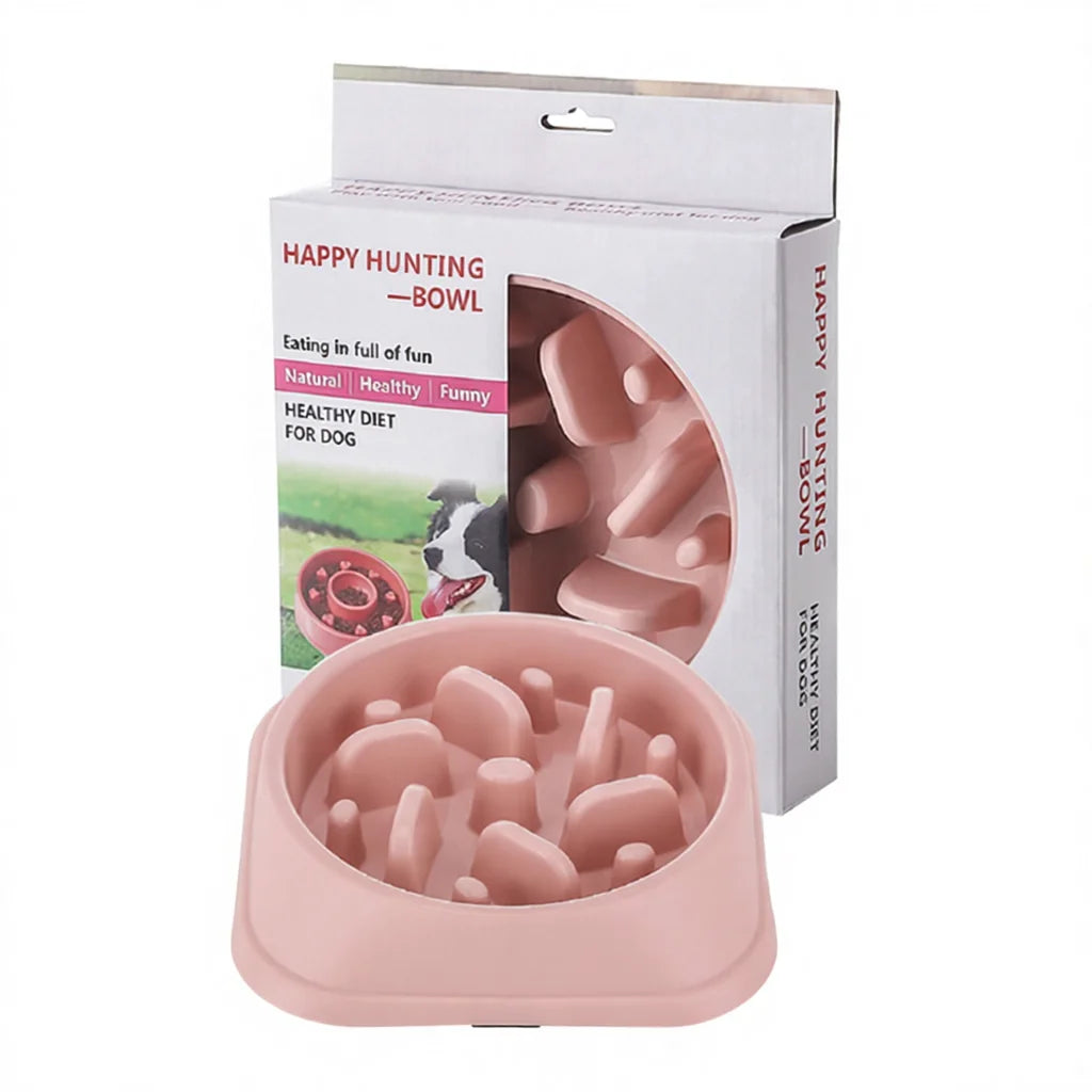 Luxury PP Plastic Eco-Friendly Durable Non-Slip Slow Feeder Pet Bowls for Dogs & Cats-Travel Use