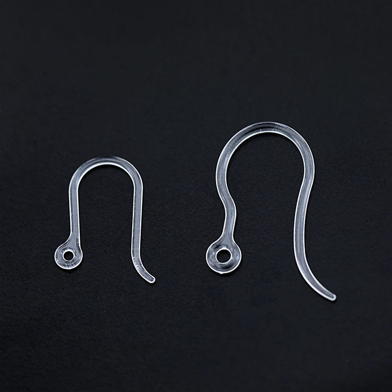 clear Diy Ear Jewelry Accessories Hypoallergenic Plastic Resin Ear Hook Earrings