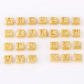 6mm Soild 925 Sterling Silver Gold Plated Oval Initial A-Z Alphabet Letter Beads for Jewelry Making Accessories