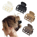 Wholesale Hot Selling Korean Style Plastic Hair Claws Simple Fashion Claw Clips Small Frosted Matte Claw Clips for Women