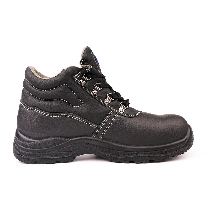 Waterproof No-slip Oil S3 Black Style Middle  Cut Industrial Safety Shoes  for Worker