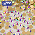 VDD 055 Crystal AB High Quality Glass Rhinestones Crystal Glod Back Flatback Strass Stones Nail Art DIY Crafts Decorations