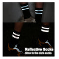 Reflective Luminous Socks Striped Fluorescent Mid-tube Candy Color Socks