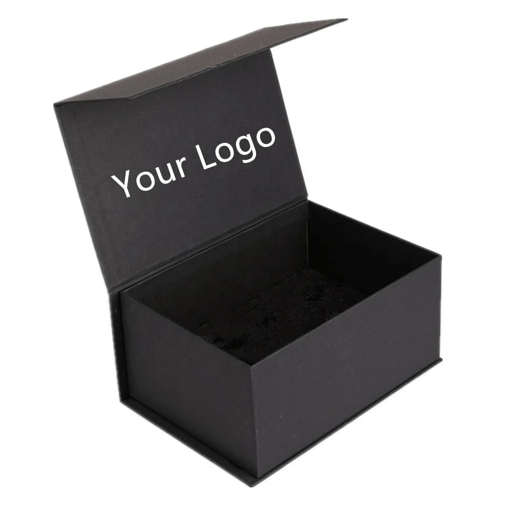 Certified Luxury Magnetic Rectangle Folding Gift Box Custom Logo Rigid Cardboard Packaging High-End Recycled Materials Flat