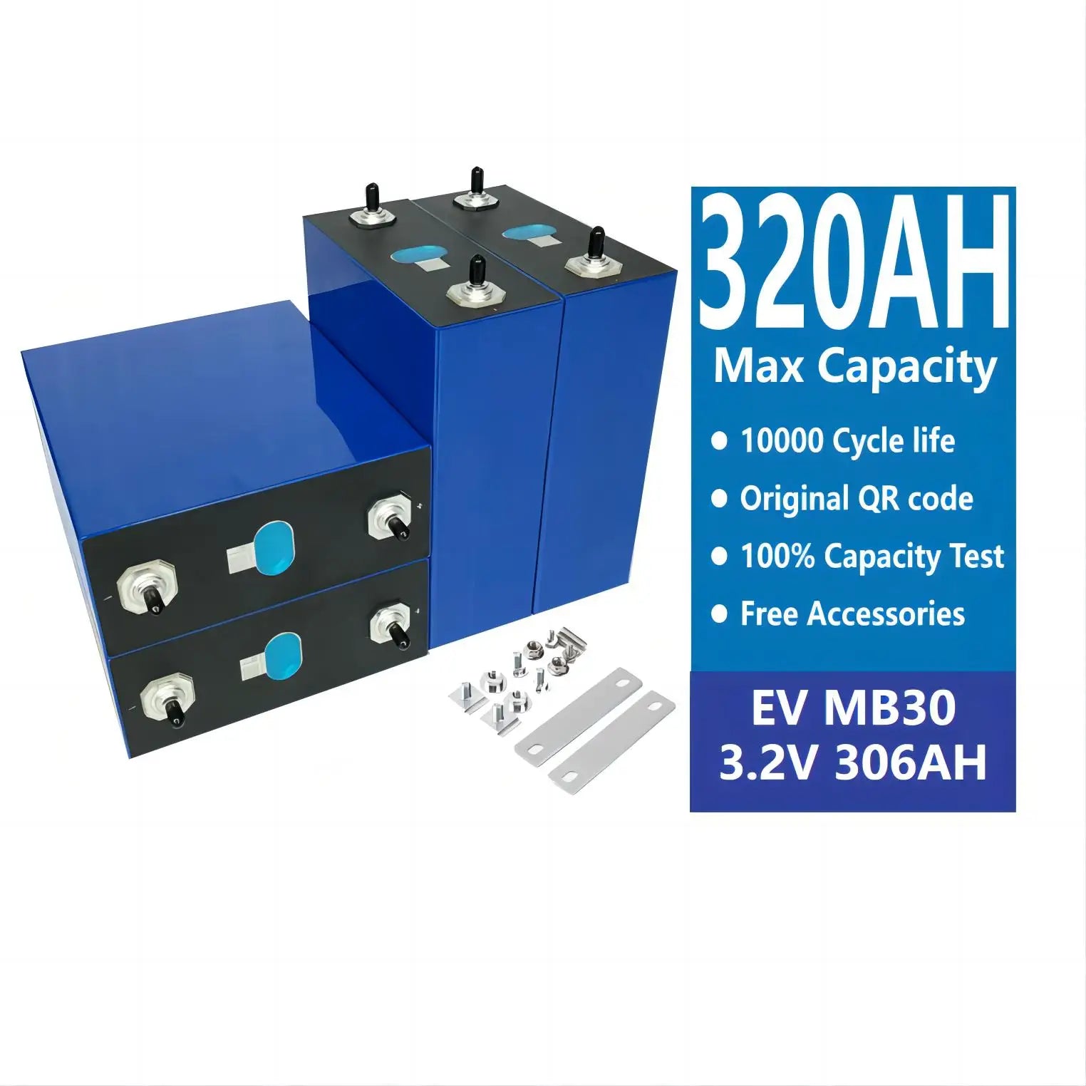 Grade Prismatic 3.2V Lifepo4 50Ah-314Ah 51.2V Lithium Ion Battery High Capacity for Energy Storage Applications