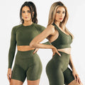 Customized Wholesale Fitness Sports Yoga Set 5pcs Seamless Workout Women Fitness and Gym Sets