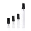 Mini Travel Cylinder Glass Atomizer 2ml 3ml 5ml 10ml Spray Bottle Clear Tester Vial Screw Cap Plastic Sprayer Perfume Mist