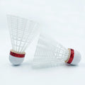 Pack of 6 Nylon Badminton White and Yellow Shuttlecocks Plastic Feather Shuttlecocks Training Badminton Birdies Balls for Teens sports