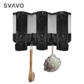 Cheap Price Bathroom Accessories Wall Mounted Triple Conditioner Shampoo Body Wash Dispenser Plastic Black Manual Soap Dispenser