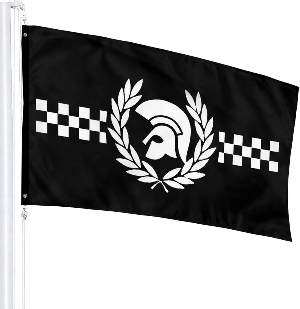 Vibrant Colors and UV Fade Resistance Casque Rude Boy Skinhead Fashion Punk Flag for Outdoor Indoor Decoration