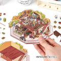 3 Stickers Per Pack Today's Business in the Third Series of Landscape Handbook Decorative Material Stickers 4 Kinds of