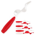 Spinpoler Fishing Lure Single Tail Soft Plastic Finesse Grub Worm 55mm/65mm/75mm Worm Red White Tails Artificial Bait
