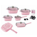 Hot Selling Kitchen Ware Set 21PCS Granite Marble Coated Non-stick Aluminum Cooking Pot Cookware Set