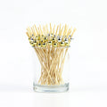 New Arrival Quality Bamboo Disposable Eco-Friendly Christmas Decorating Cocktail Picks for Custom Design