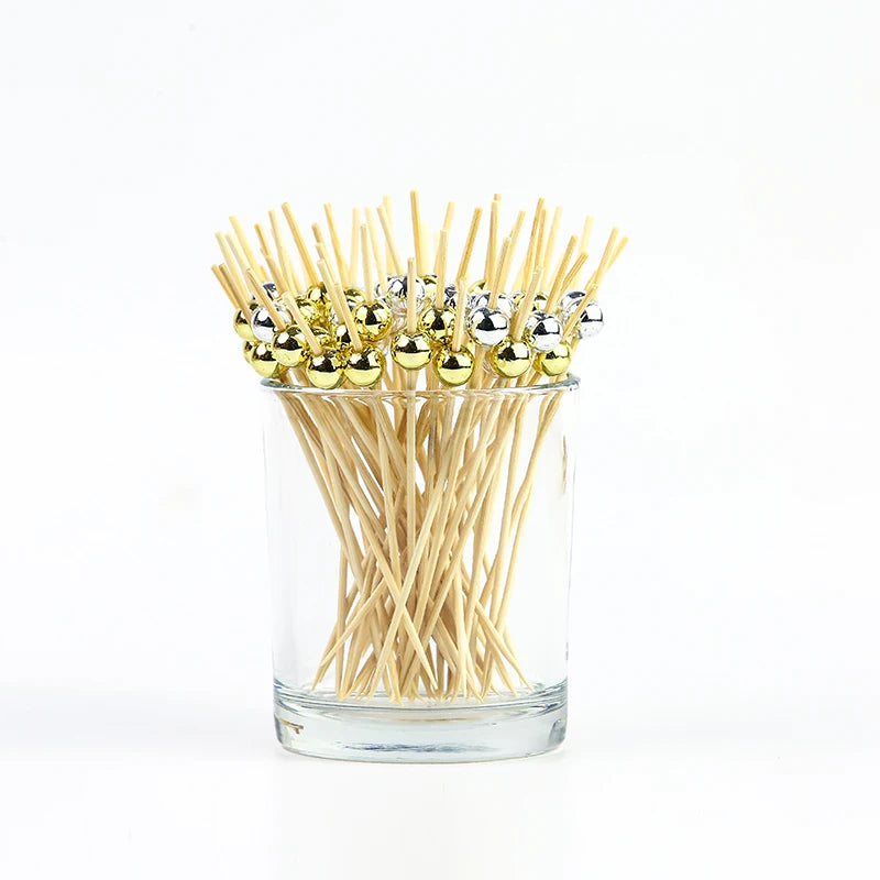 New Arrival Quality Bamboo Disposable Eco-Friendly Christmas Decorating Cocktail Picks for Custom Design