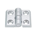 Industrial Silver Zinc Alloy Hinges 30*30 Aluminum Profile Door Cabinet 30*24mm Hole Spacing for Workshop Warehouse Furniture