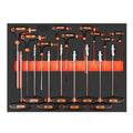 KAFUWELL H3546E Heavy Duty Repair Tool Professional 17pcs Crv T Handle Torx Allen Key Wrench Set
