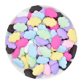 Kawaii Colorful Frosted Cloud Resin Flatback Charms for DIY Jewelry Making Children's Hairpin Accessories Cup Sticker