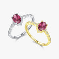 Engagement Band Oval CZ Fine Jewelry 925 Sterling Silver Vintage Flower Branches Crown Finger Ring for Women MegaBDM
