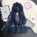 Fashion Summer Silk Scarf for Women Shawls and Wraps Large Size Thin Soft Pashmina Beach Stoles Foulard Lady Echarpe Hijabs