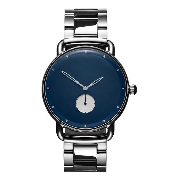 Popular Stainless Steel Leather Strap Business Male Watches with Small Second Dial Luxury Quartz Wrist Watches for Men