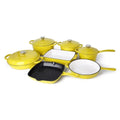 Cast Iron Enamel Coated Non-Stick Dishwasher Safe Soup Stock Pot Glass Cover Gas Cooker Compatible Contemporary Design Aluminum