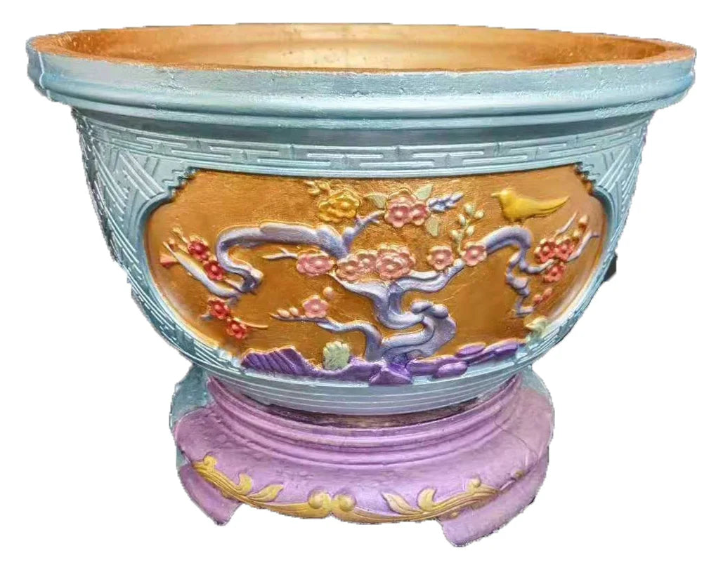 Garden Concrete Round  Flower Pot Plastic  Molds