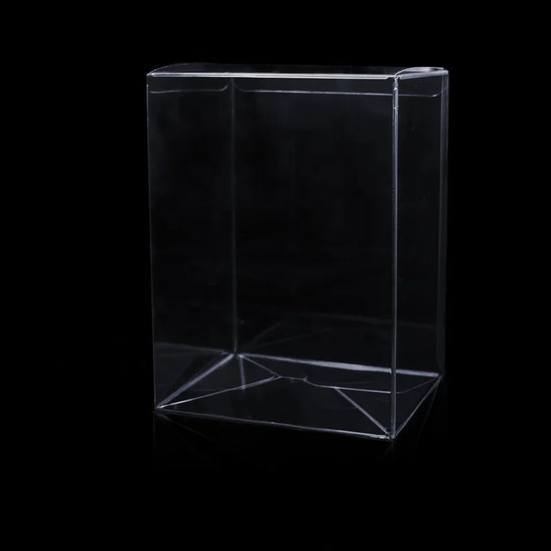 Custom Transparent PET PVC Plastic Packaging Box Plastic Protector Funko Pop Box Folding Box With Auto Lock for Craft