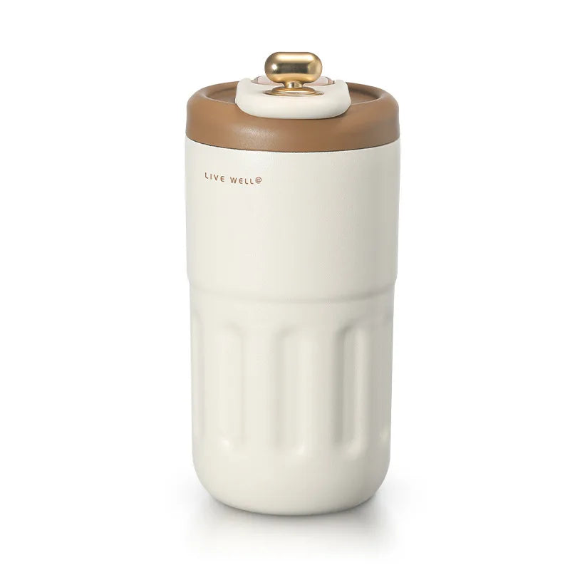 Stylish Portable Car Travel Thermos Stainless Steel Insulated Coffee Cup for Women Keeps Drinks Hot or Cold Summer Gift Cup