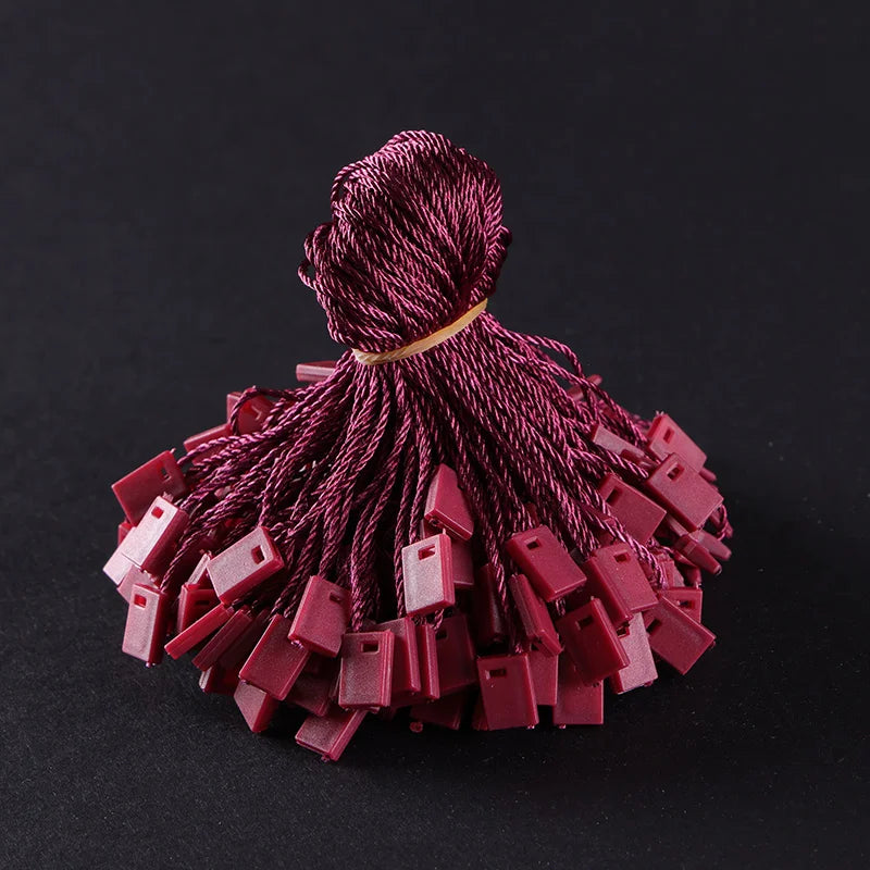 1000 Pieces Per Pack Colorful Clothing Rope 16cm Length Custom Logo Hanging Label Wax Cotton Rope