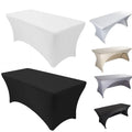 Spandex Tablecloths for 6ft Home Rectangular Table Fitted Stretch Table Cover Polyester Tablecover