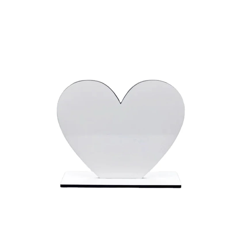 RubySub Fashionable Wood Photo Frame New Heart-Shaped Sublimation for LOVE with Stand for Valentine's Day