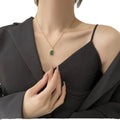 Top Selling Stainless Steel Titanium Steel Foxes Pendant Necklace Trendy Link Chain Fashion Jewelry Zircon Women