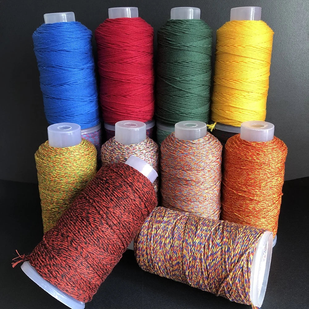 Wholesale Hand Twisted 1.0/1.2/1.5mm Filament Cotton Thread Waxed Cord for Jewelry String Bracelet Sewing Cross Stitch